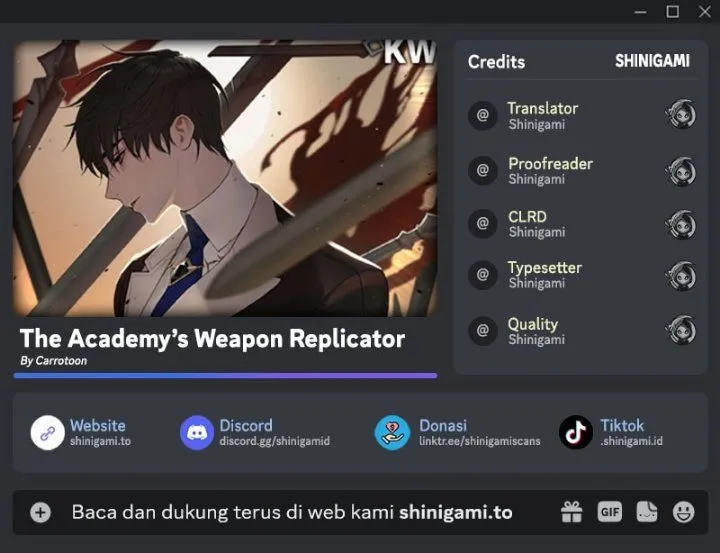 Page 1 - The Academy’s Weapon Replicator Chapter 1