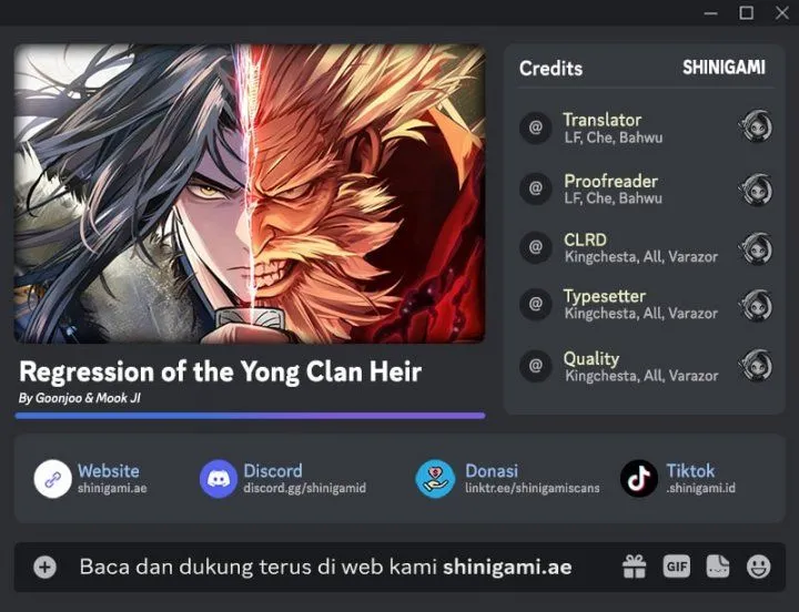 Regression of the Yong Clan Heir Chap 56 - Next Chap 57
