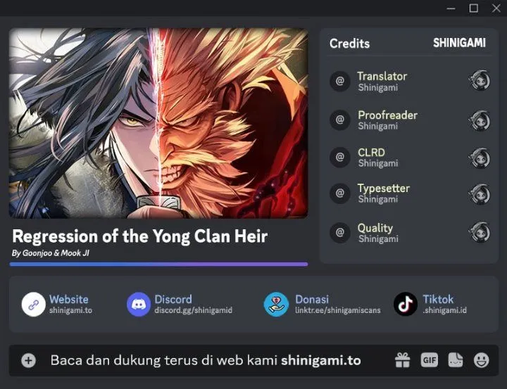 Regression of the Yong Clan Heir Chap 58 - Next Chap 59