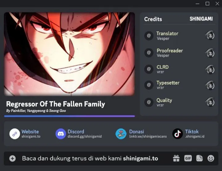 Regressor Of The Fallen Family Chapter 156