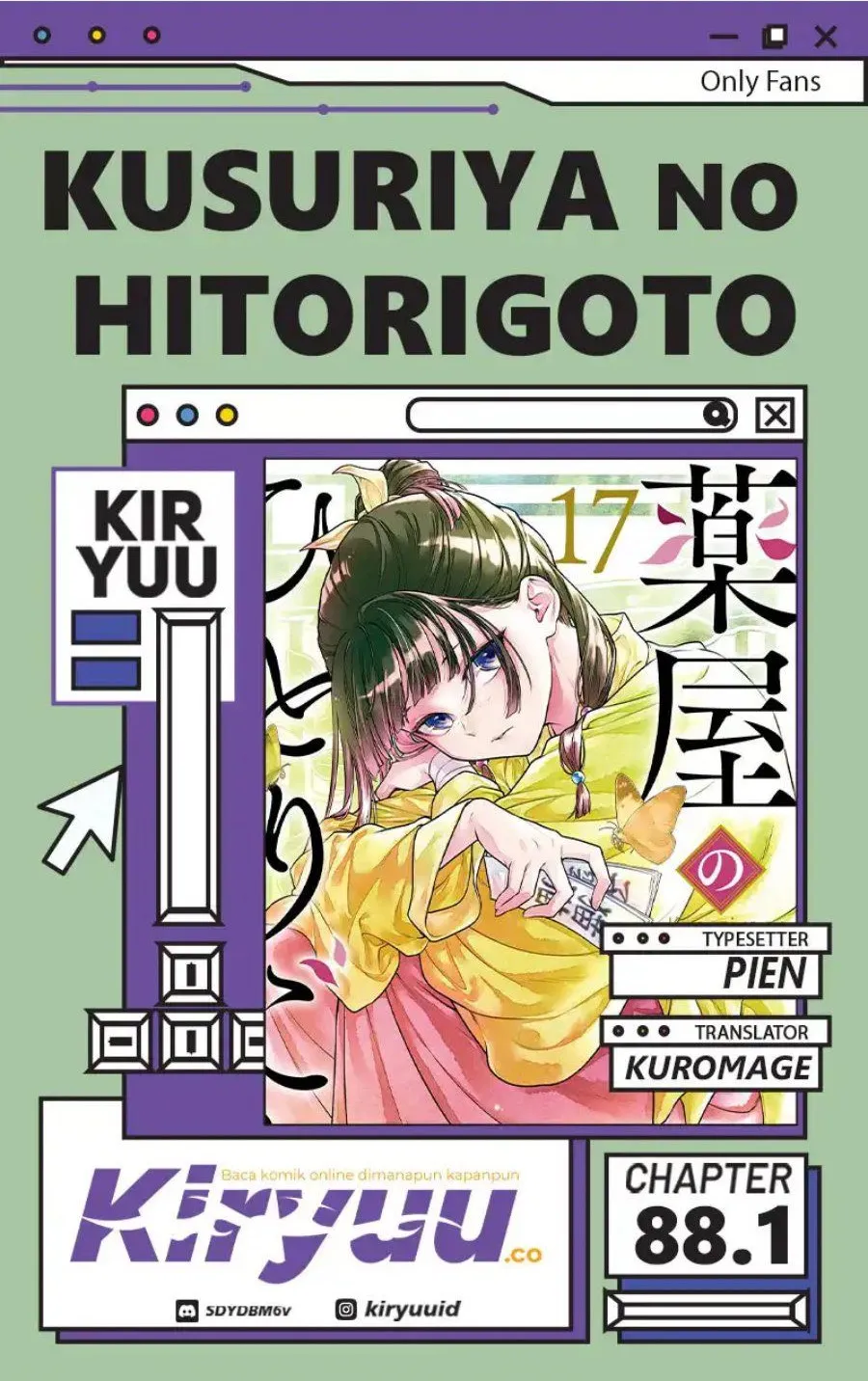 Kusuriya no Hitorigoto Chap 88.1 - Next Chap 89.1