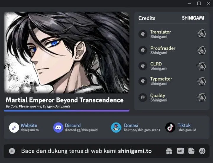 Page 1 - Martial Emperor Beyond Transcendence Chapter 6